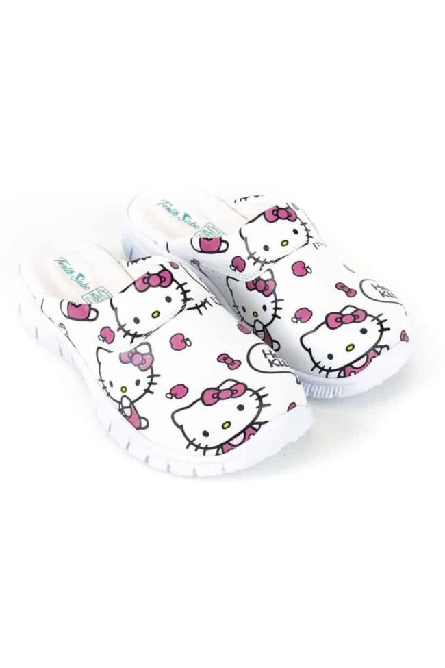 Terlik színes és orvosi COMFORTFLEX cipő – hello kitty papucs Fodrászoknak, kozmetikusoknak, szépségstúdióknak terlikpapucs.hu