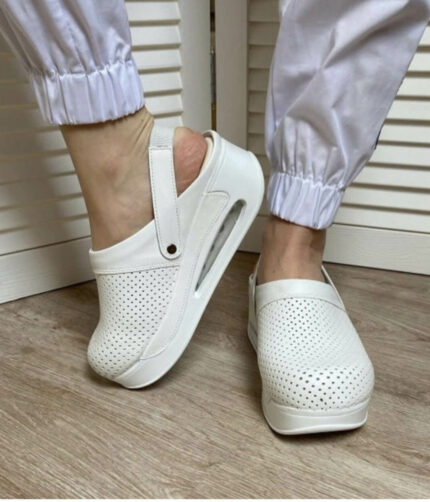 Terlik stílusos színes AIR cipő – fehér papucs sarokpánttal Az egészségügyi személyzet számára terlikpapucs.hu